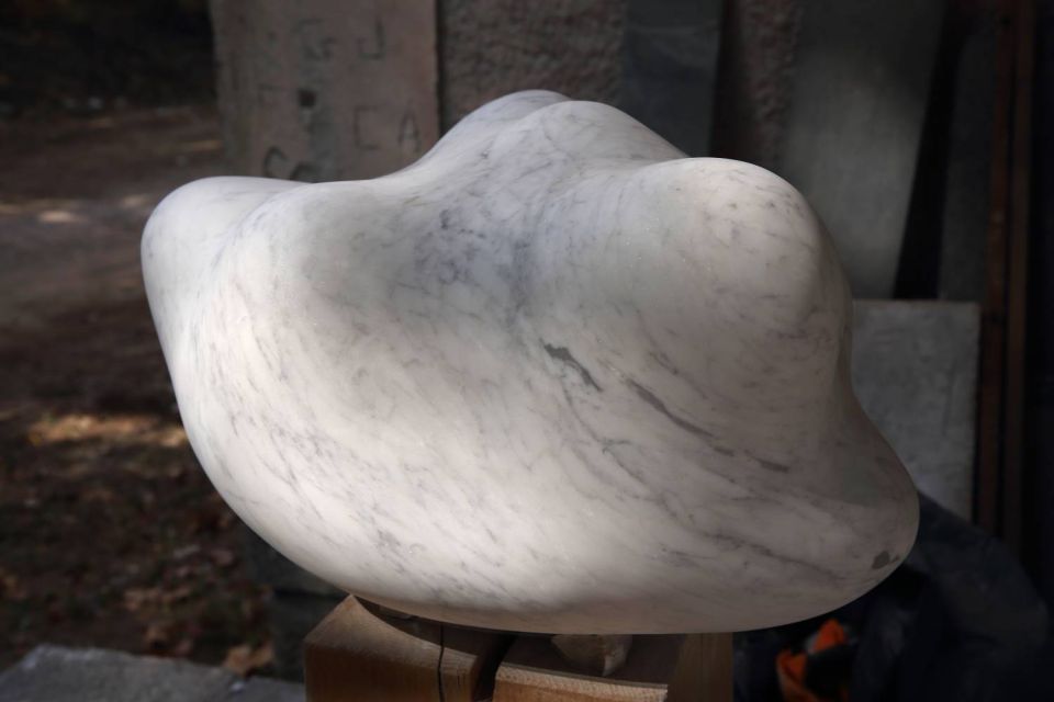 Pierre Pardon Sculpture marbre blanc